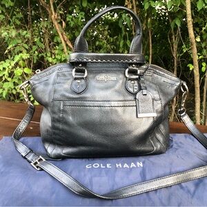 Cole Haan Leather Black Bag with dust bag.